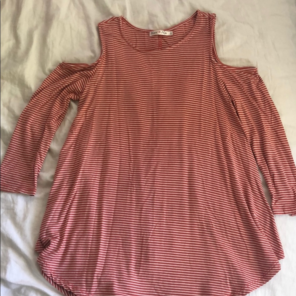 3/4 sleeve striped top